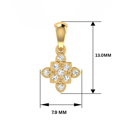 Florentine Gold Plated Lab Grown Diamond Pendant