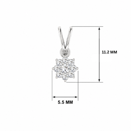 Novis Ray Platinum Plated Lab Grown Diamond Pendant