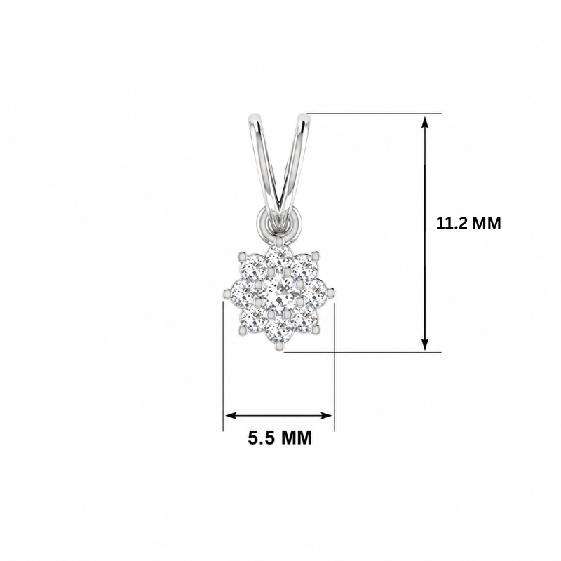 Novis Ray Platinum Plated Lab Grown Diamond Pendant