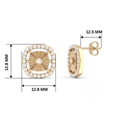 Zaria Luxe Gold Plated Lab Grown Diamond Earrings