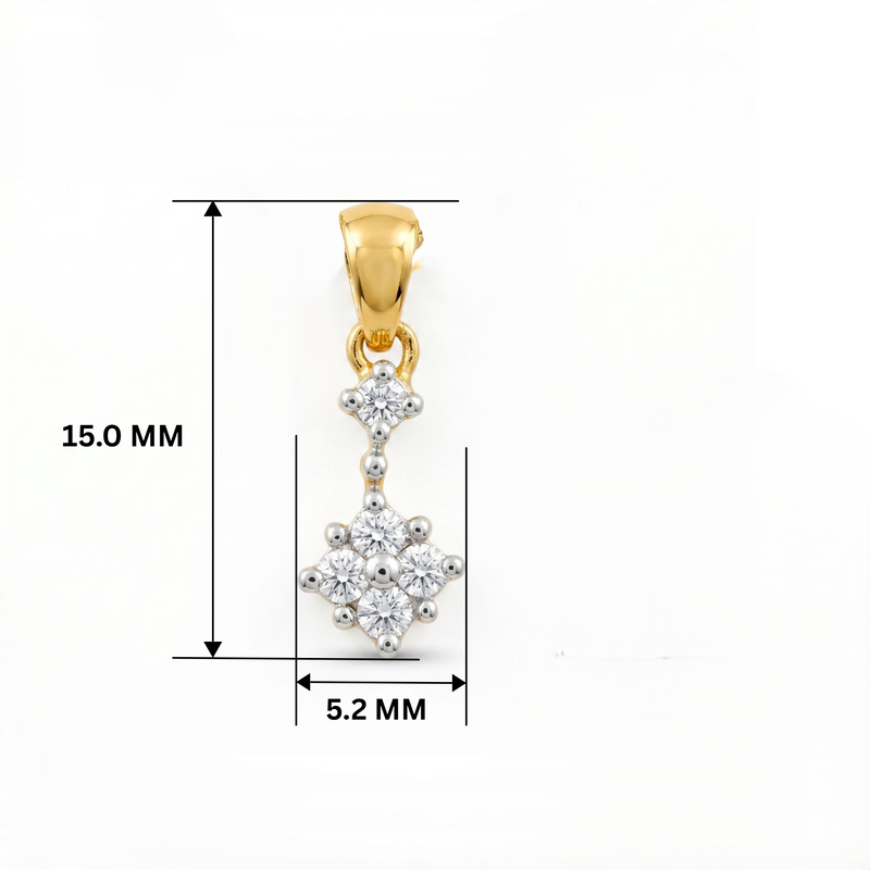 Marbella Gold Plated Lab Grown Diamond Pendant