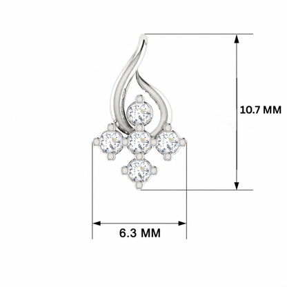 Covenant Swirl Platinum Plated Lab Grown Diamond Pendant