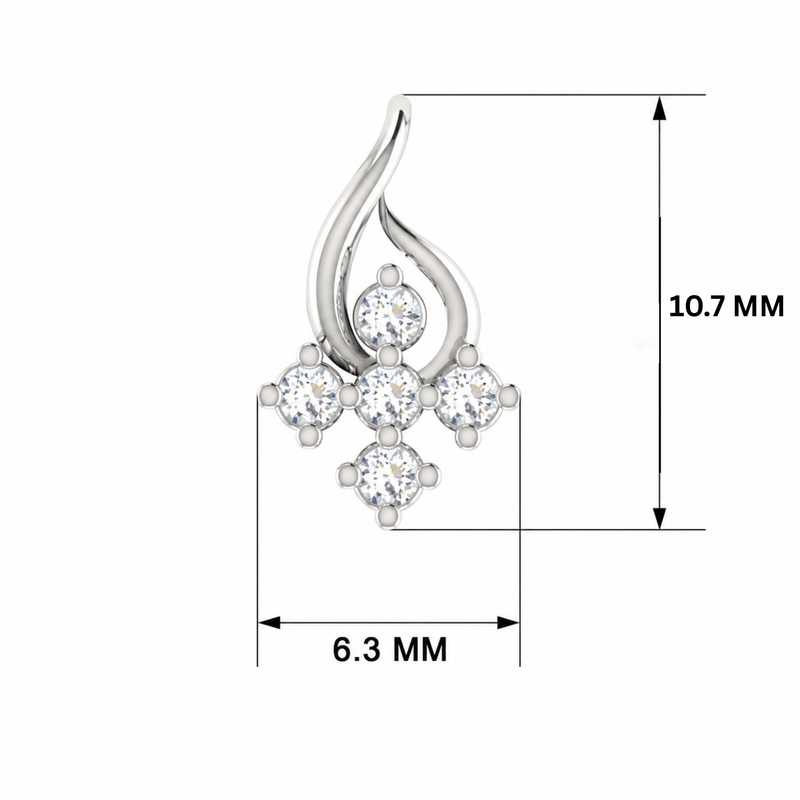 Covenant Swirl Platinum Plated Lab Grown Diamond Pendant
