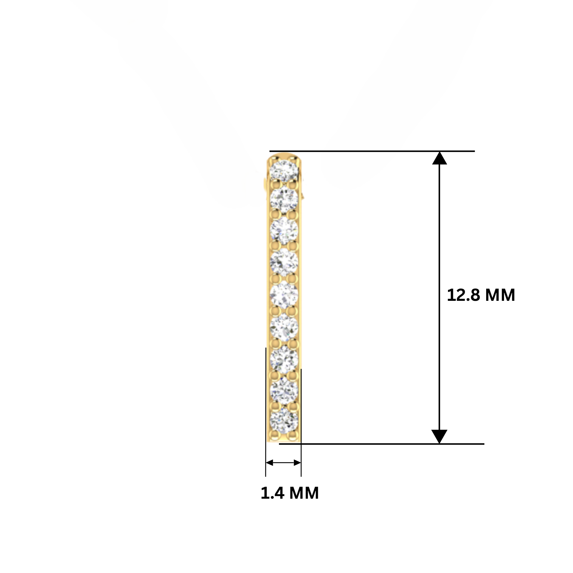 Solo Streak Gold Plated Lab Grown Diamond Pendant
