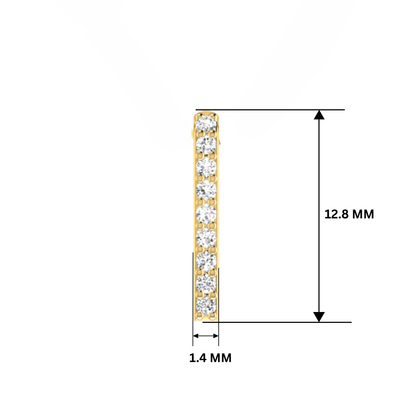 Solo Streak Gold Plated Lab Grown Diamond Pendant