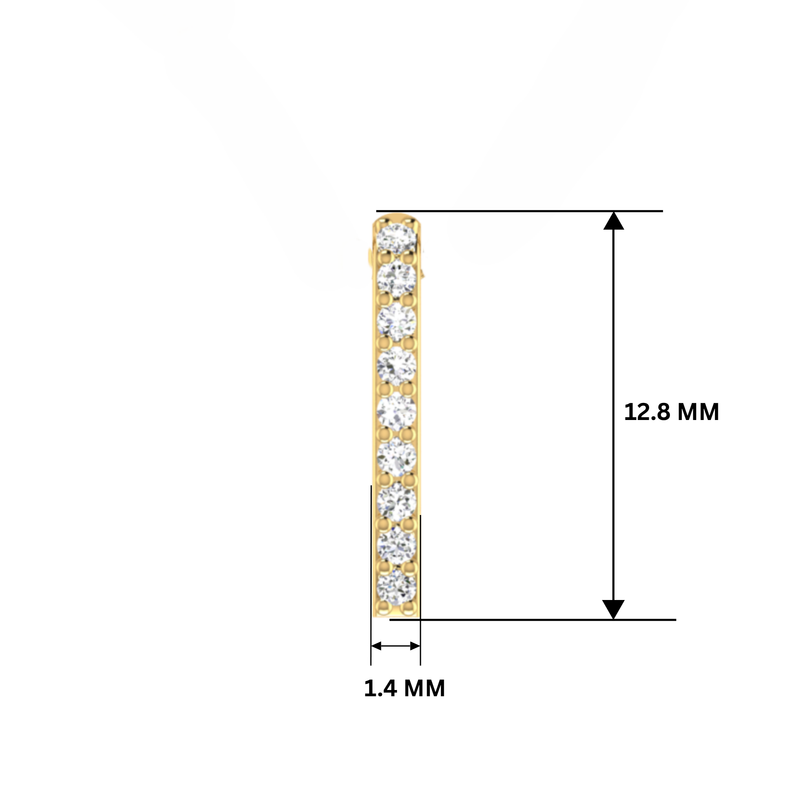 Solo Streak Gold Plated Lab Grown Diamond Pendant