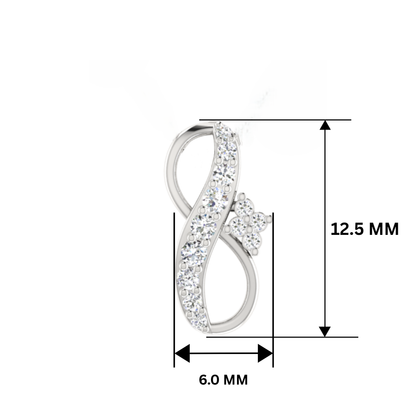 Cadence Infinity Platinum Plated Lab Grown Diamond Pendant