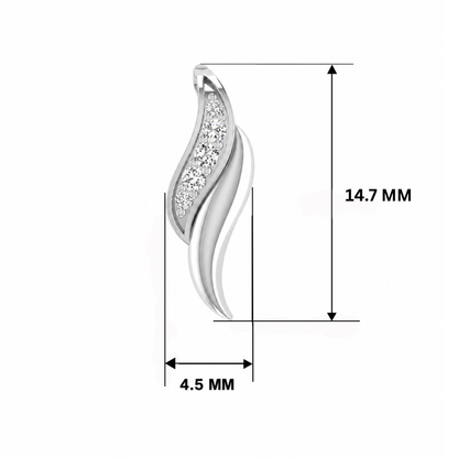 Finestra Wing Platinum Plated Lab Grown Diamond Pendant