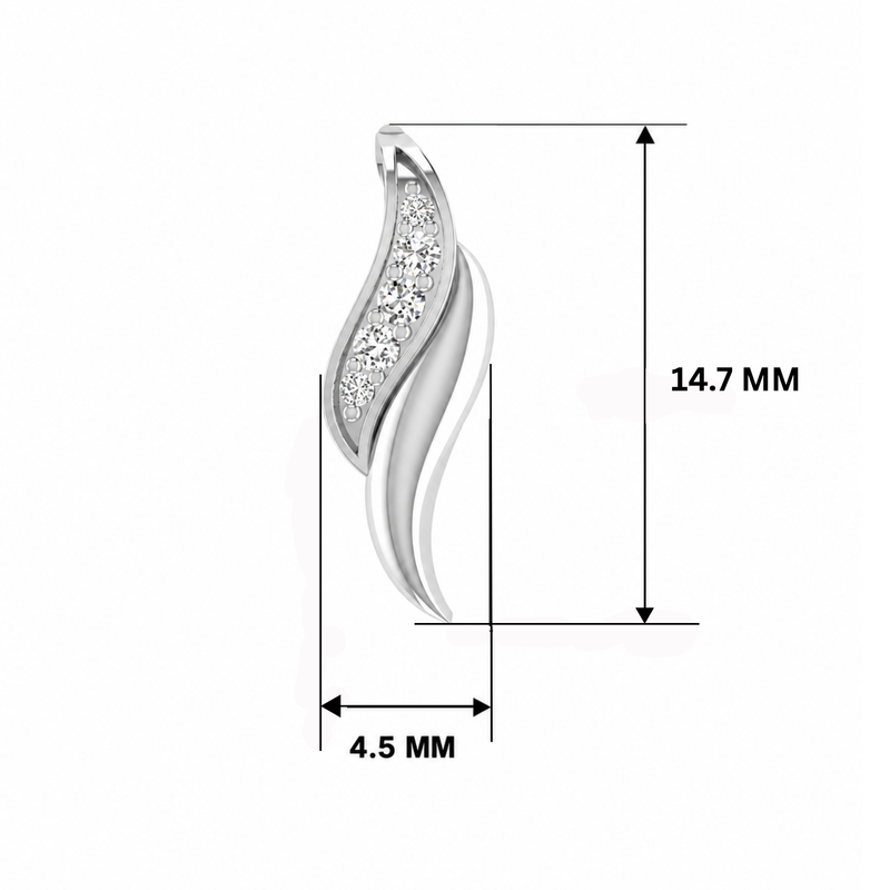Finestra Wing Platinum Plated Lab Grown Diamond Pendant