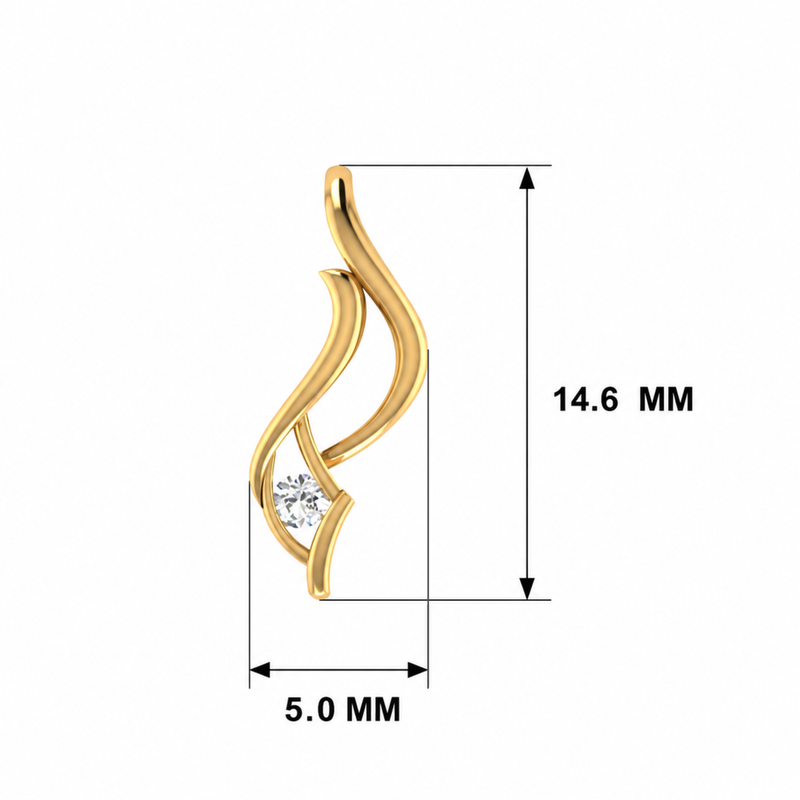 Veritas Link Gold Plated Lab Grown Diamond Pendant