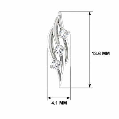 Amour Fluidity Platinum Plated Lab Grown Diamond Pendant