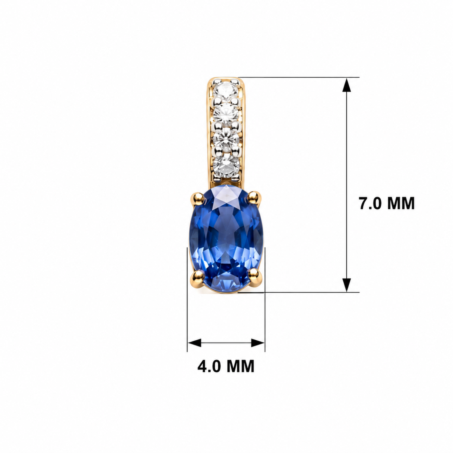 Obelisk Spark Gold Plated Lab Grown Diamond Pendant