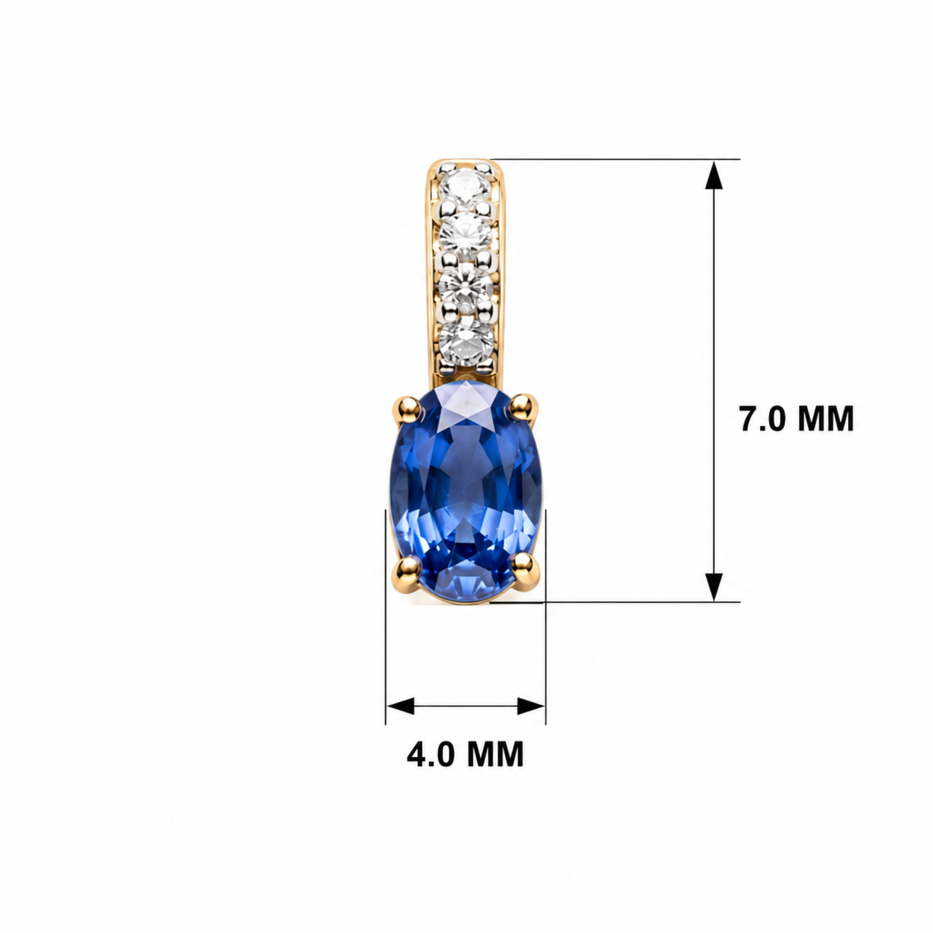 Obelisk Spark Gold Plated Lab Grown Diamond Pendant