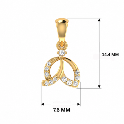 Soulmate Swirl Gold Plated Lab Grown Diamond Pendant