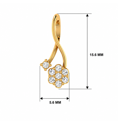 Zenith Flare Gold Plated Lab Grown Diamond Pendant