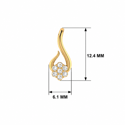 Cosmic Helix Gold Plated Lab Grown Diamond Pendant