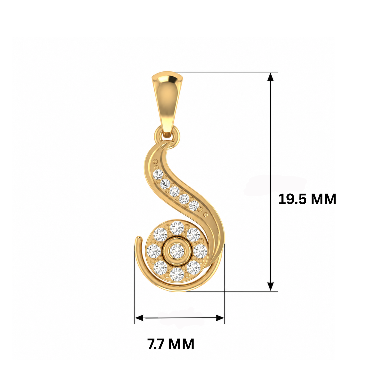 Solfeggio Gold Plated Lab Grown Diamond Pendant