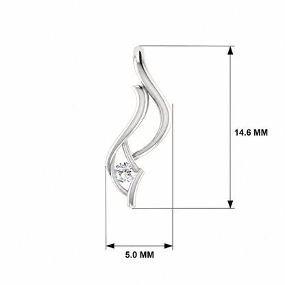 Zenora Drift Platinum Plated Lab Grown Diamond Pendant