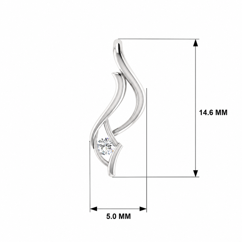 Zenora Drift Platinum Plated Lab Grown Diamond Pendant