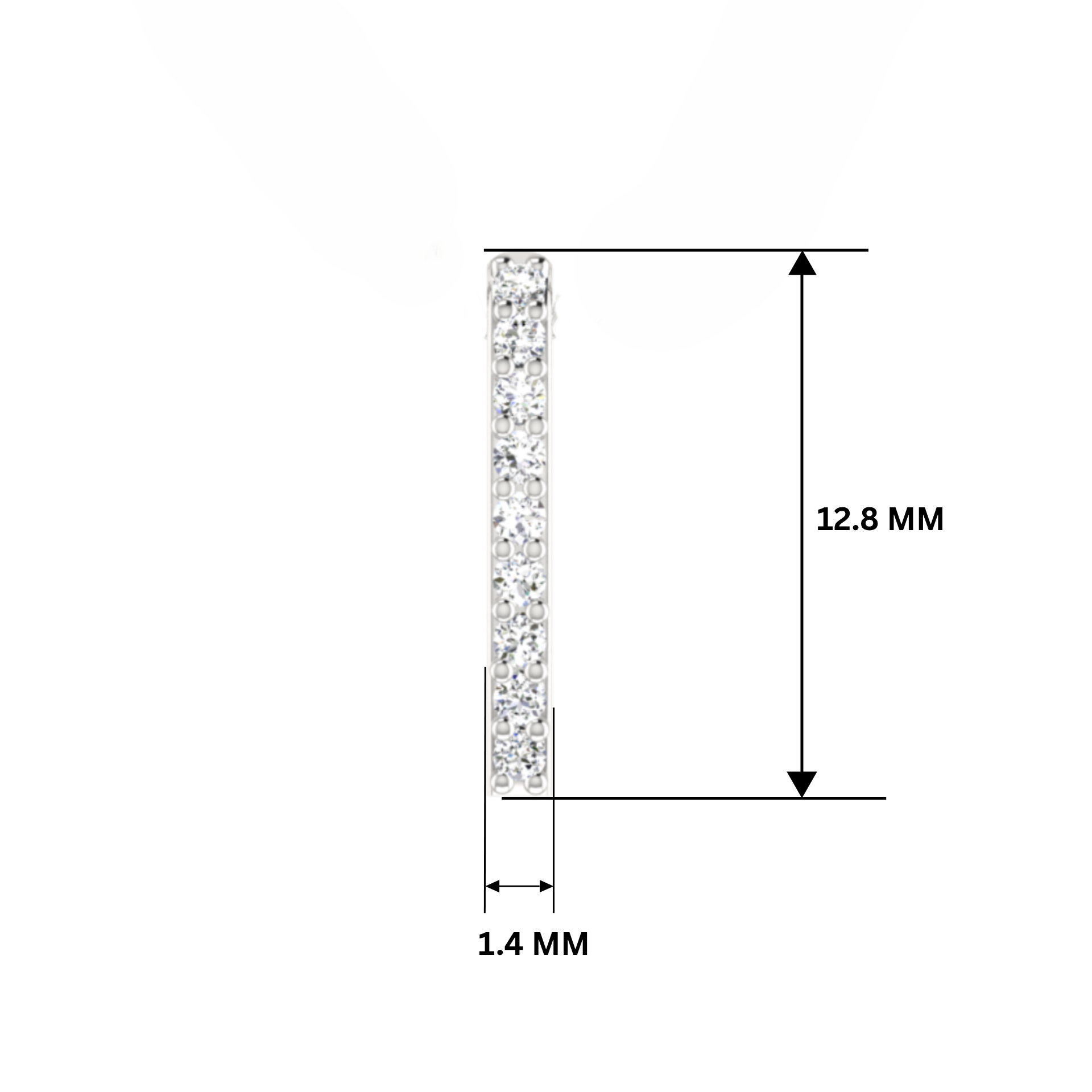 Lumen Stick Platinum Plated Lab Grown Diamond Pendant