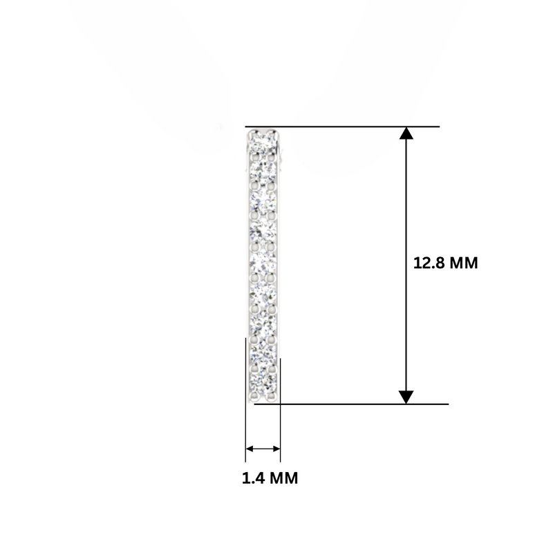 Lumen Stick Platinum Plated Lab Grown Diamond Pendant