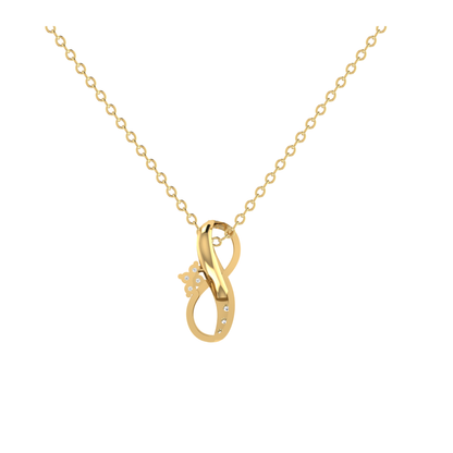 Spiraling Halo Gold Plated Lab Grown Diamond Pendant