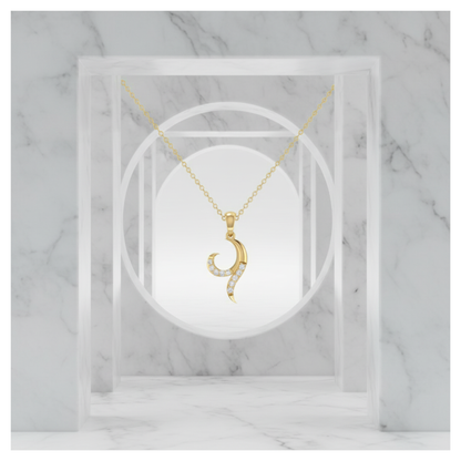 Surge-Helix Gold Plated Lab Grown Diamond Pendant