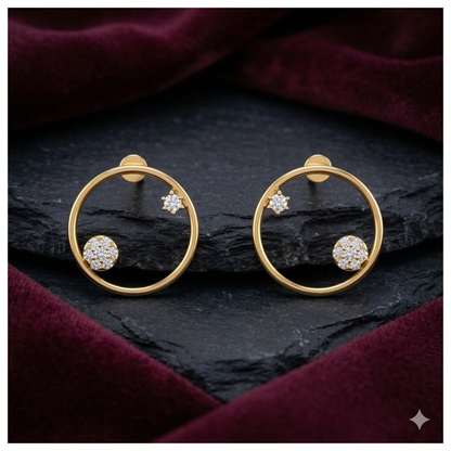 Cosmic Constellation Gold Plated Lab Grown Diamond Earrings
