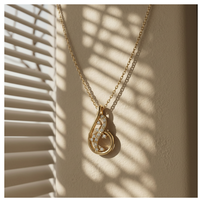 Gardenia Gilded Gold Plated Lab Grown Diamond Pendant