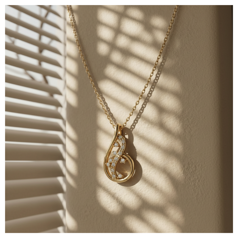 Gardenia Gilded Gold Plated Lab Grown Diamond Pendant