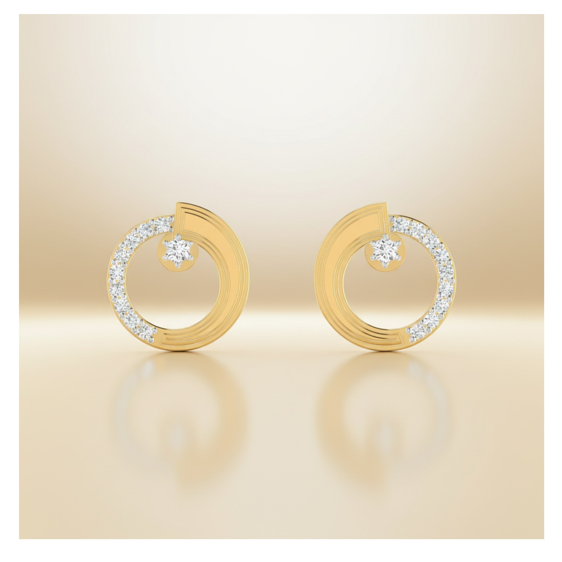 Lumina Nebula Gold Plated Lab Grown Diamond Earrings