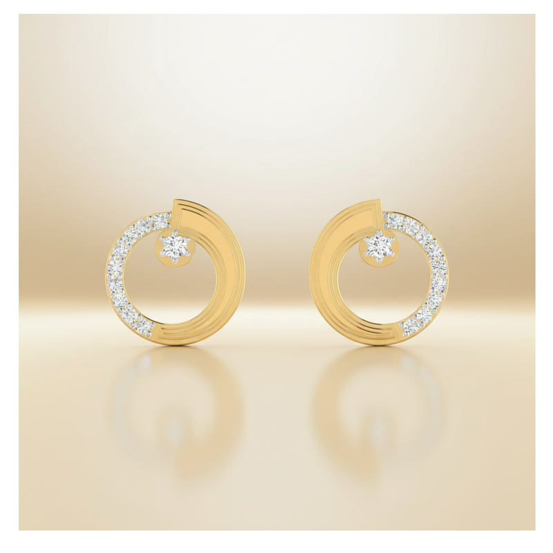 Lumina Nebula Gold Plated Lab Grown Diamond Earrings