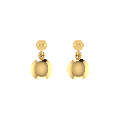 Radiant Rosette Drops Gold Plated Lab Grown Diamond Earrings