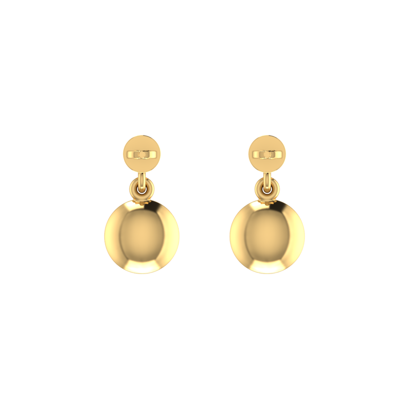 Radiant Rosette Drops Gold Plated Lab Grown Diamond Earrings