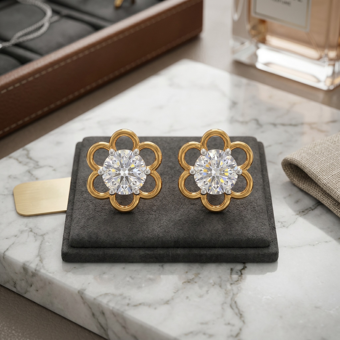 Blissful Blossom Lab Grown Diamond Earrings