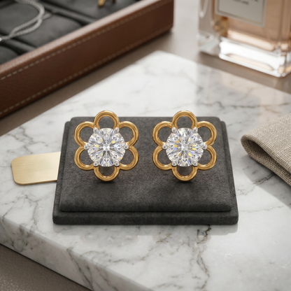 Blissful Blossom Lab Grown Diamond Earrings