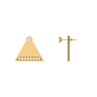 Lumina Triangle Gold Plated Lab Grown Diamond Earrings
