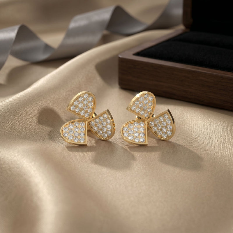 Clover Luxe Lab Grown Diamond Stud Earrings