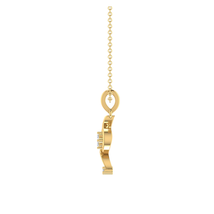 Stardust Cocoon Gold Plated Lab Grown Diamond Pendant