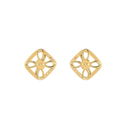 Lumina Galaxy Studs Gold Plated Lab Grown Diamond Earrings