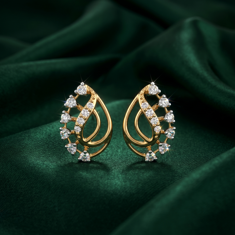 Aurora Twist Elegance Lab Grown Diamond Earrings