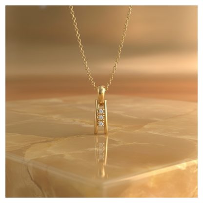 Orion Spire Gold Plated Lab Grown Diamond Pendant