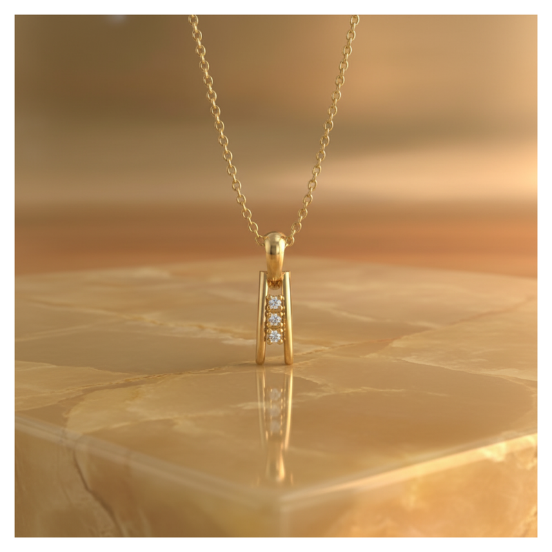 Orion Spire Gold Plated Lab Grown Diamond Pendant