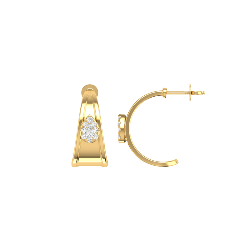 Tapered Nexus Gold Plated Lab Grown Diamond Earrings