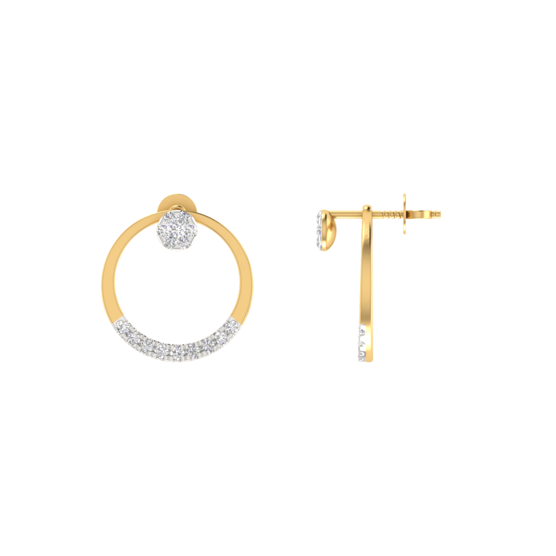 Lumina Crest Gold Plated Lab Grown Diamond Earrings
