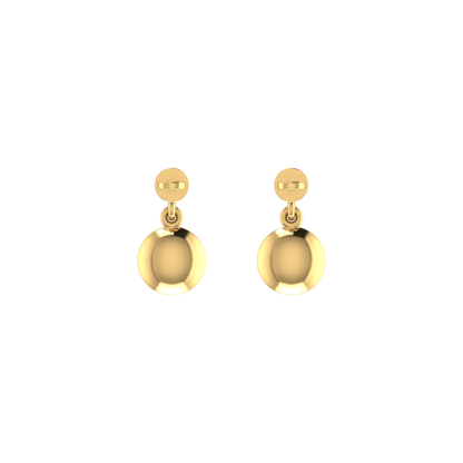 Fluted Beacon Gold Plated Lab Grown Diamond Earrings