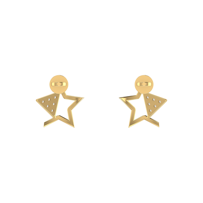 Astraea Studs Gold Plated Lab Grown Diamond Earrings