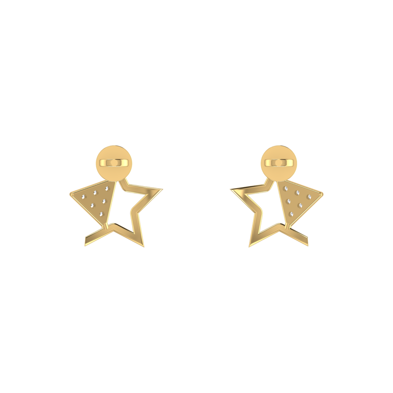 Astraea Studs Gold Plated Lab Grown Diamond Earrings