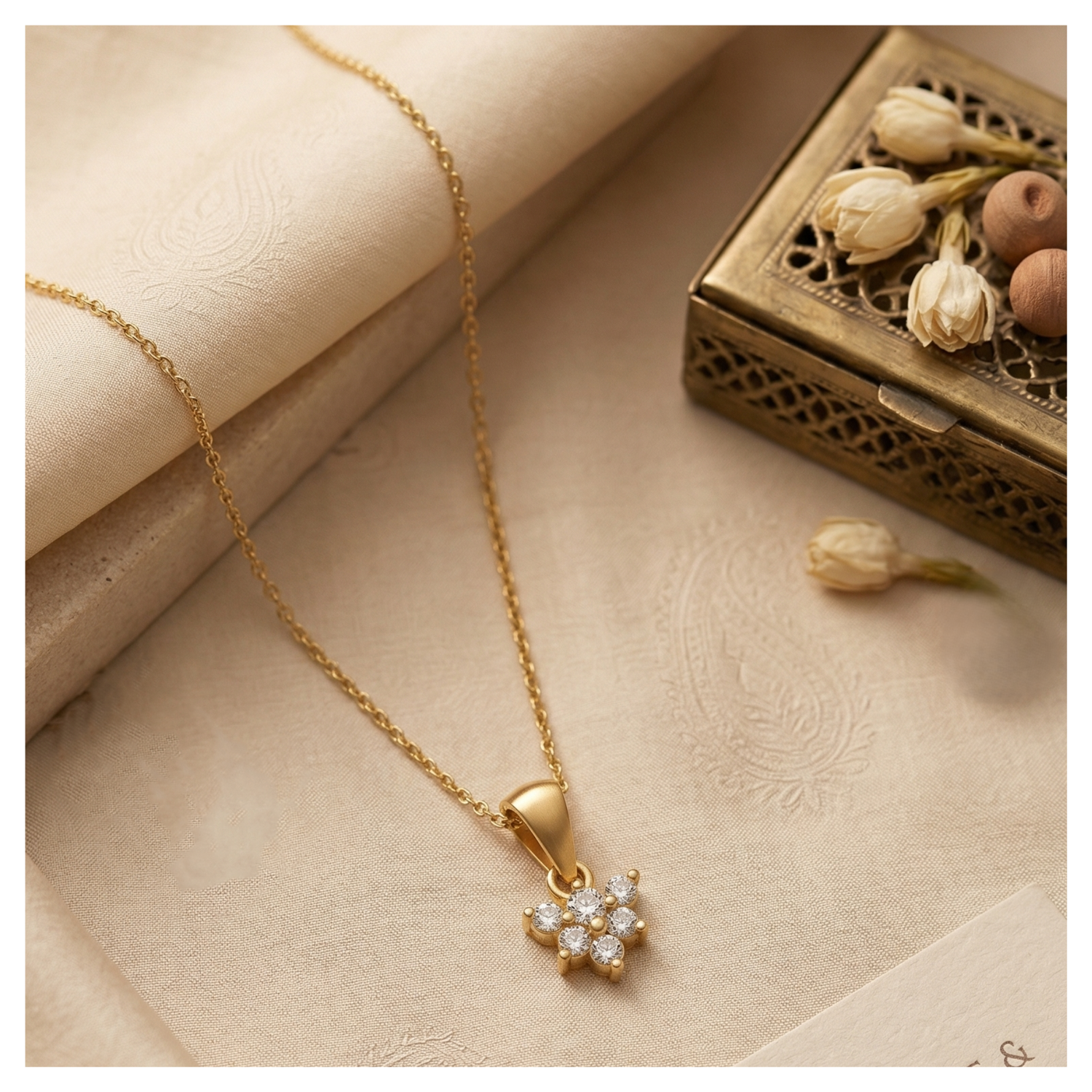Breeze Drop Gold Plated Lab Grown Diamond Pendant