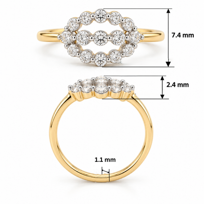 Aurevia Open Halo Lab Grown Diamond Ring